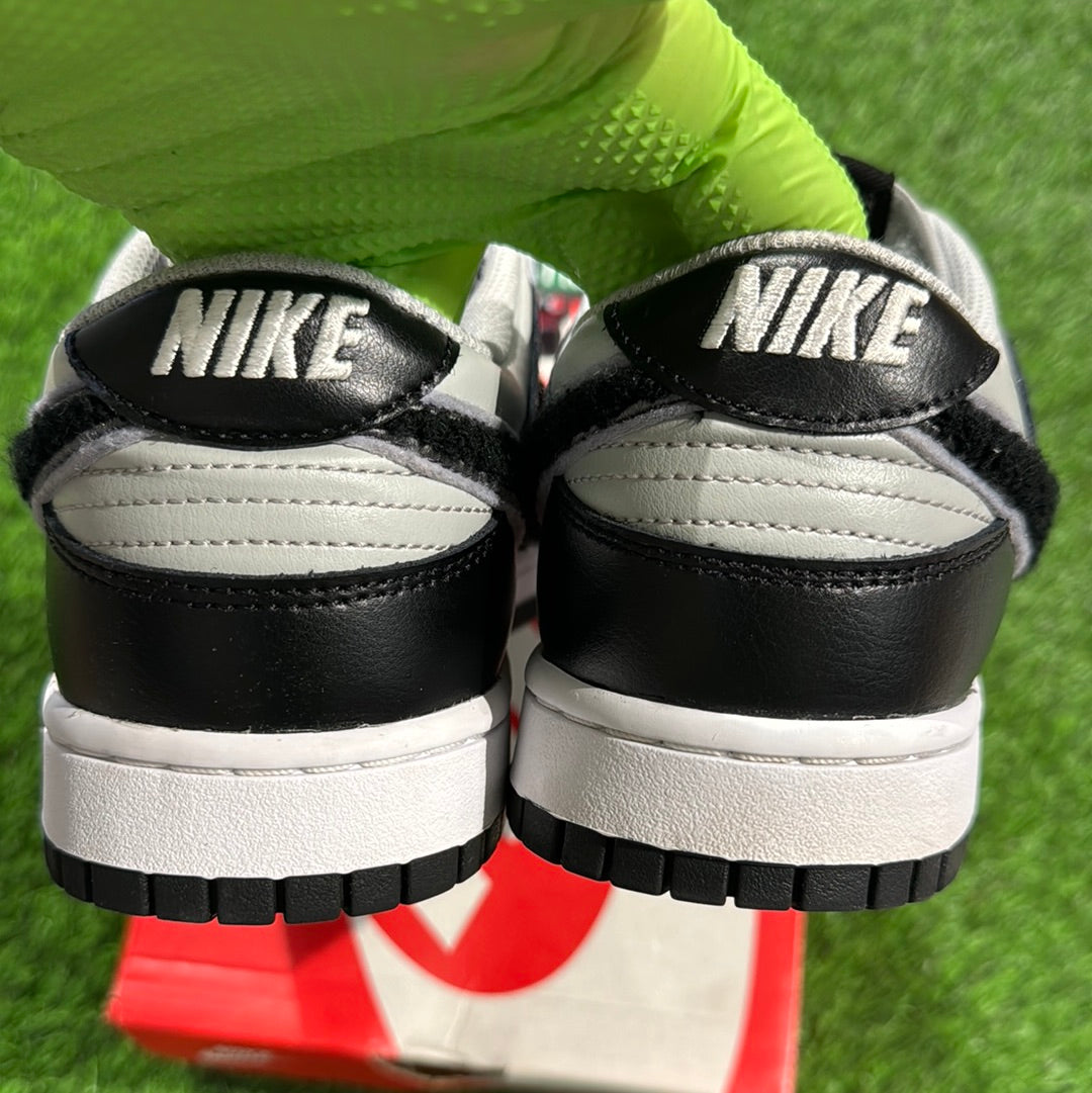 Dunk Low 'Chenille Swoosh - Black Grey Fog'