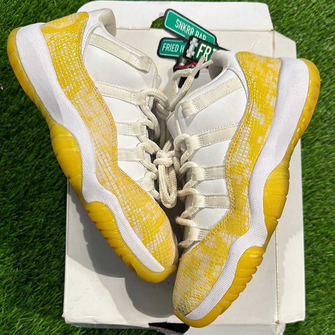 Wmns Air Jordan 11 Low 'Yellow Snakeskin' 5Y/6.5W