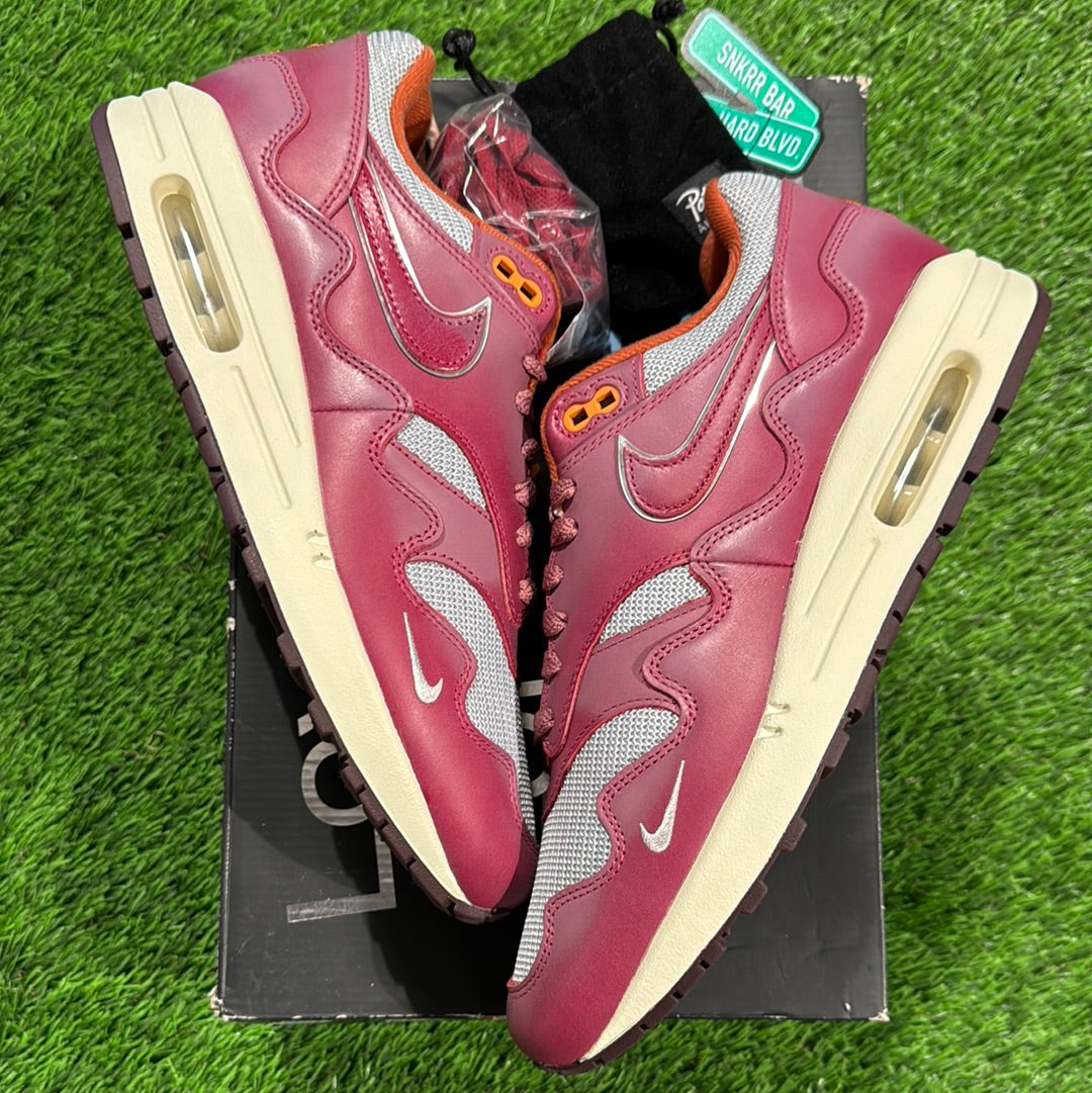 Patta x Air Max 1 'Rush Maroon' w/ Bracelet