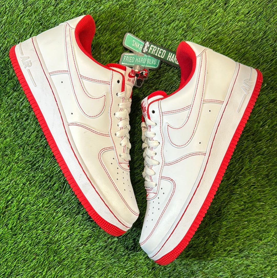 Air Force 1 '07 'Contrast Stitch - White University Red' 10.5M/12W
