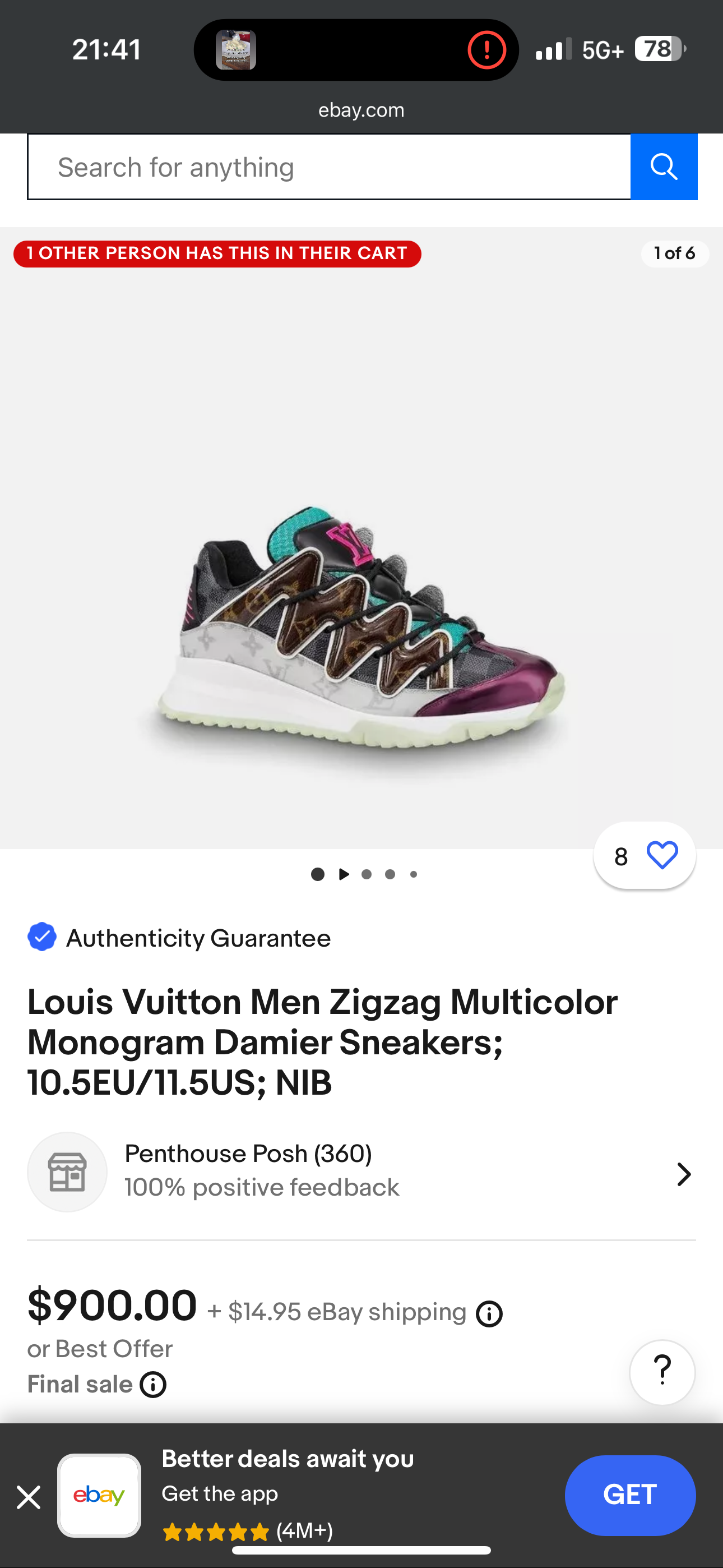 Louis Vuitton Multicolor Coated Canvas and Leather Zig Zag Lace Up Sneakers