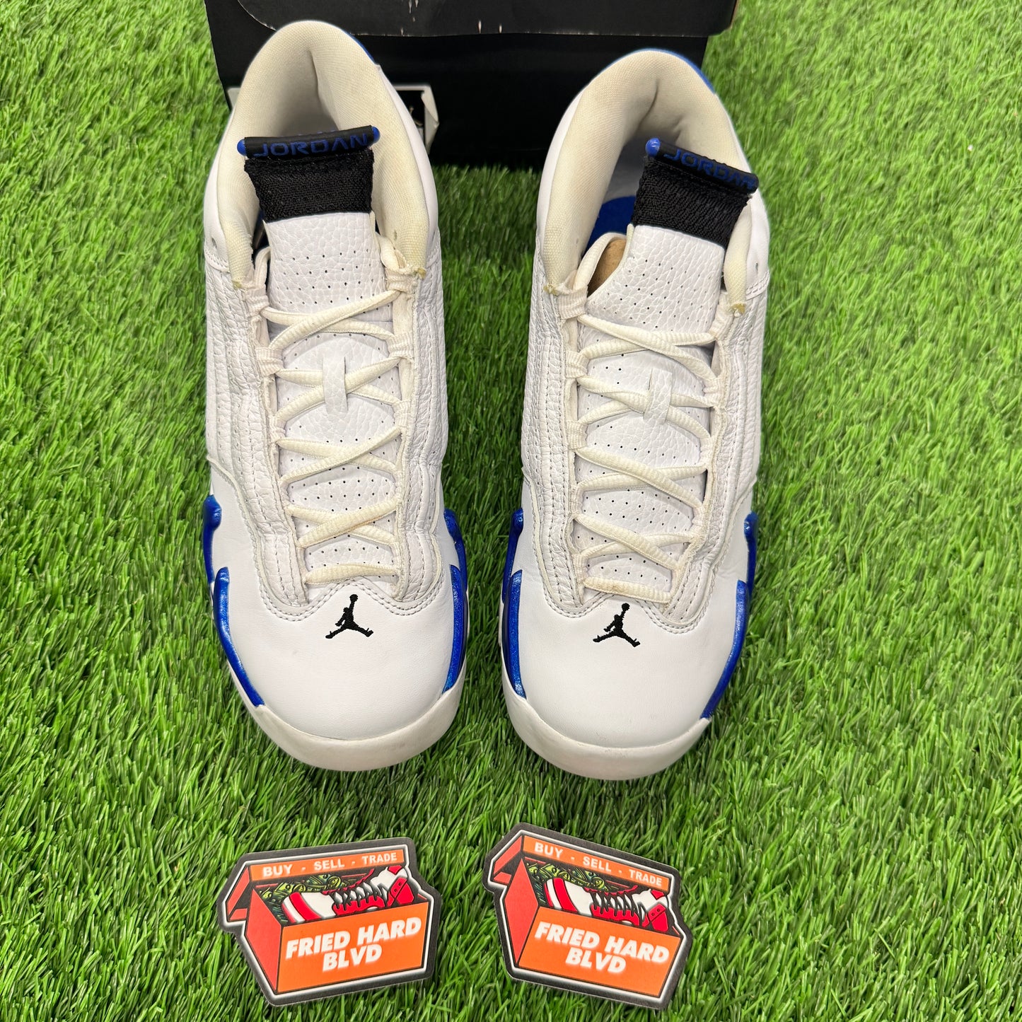Jordan 14 Retro White Hyper Royal (GS) 7Y/8.5W