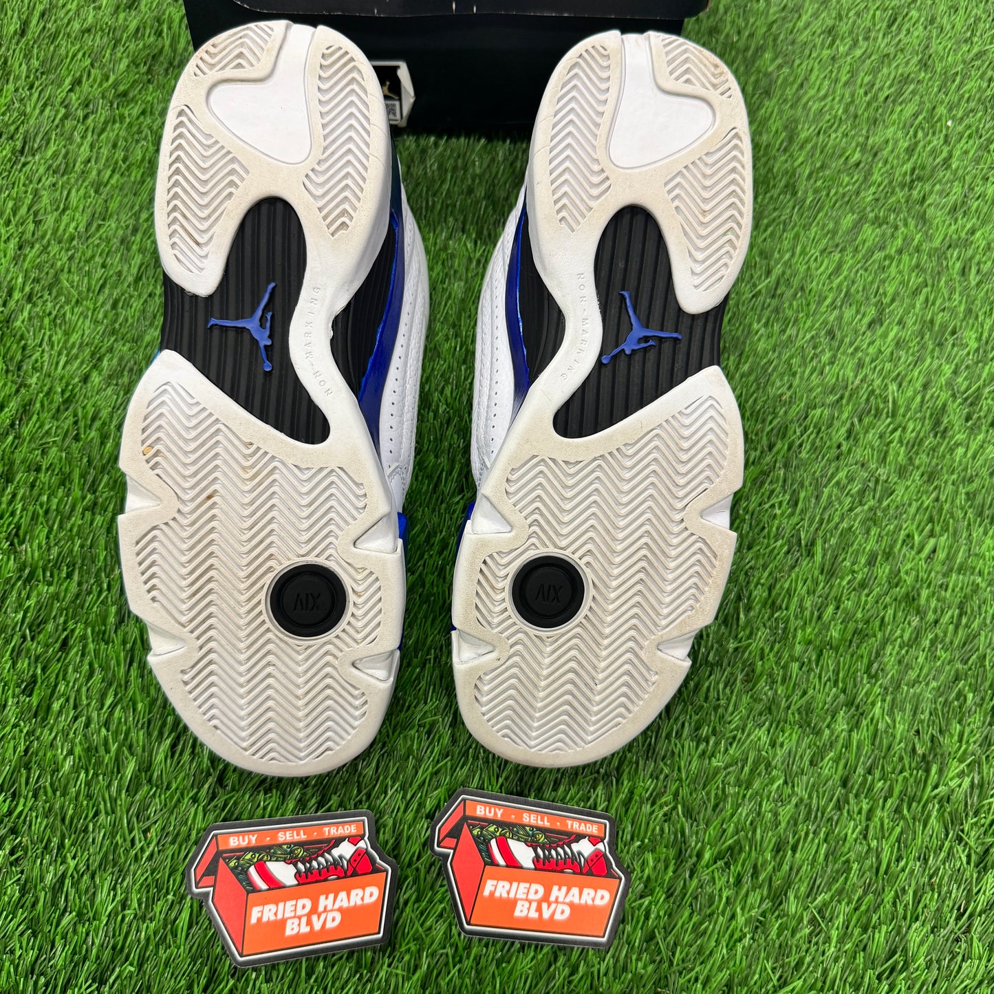 Jordan 14 Retro White Hyper Royal (GS) 7Y/8.5W
