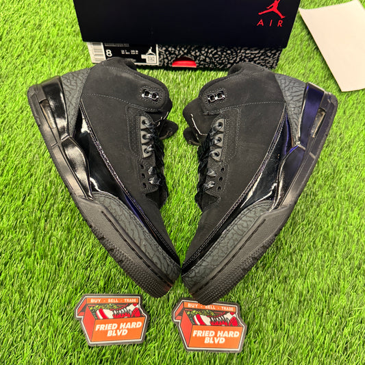 Jordan 3 Retro Black Cat (2025) SIZE 8M/9.5W