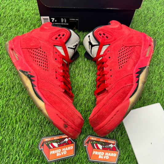 Jordan 5 Retro Red Suede (GS) SIZE 7Y/8.5W