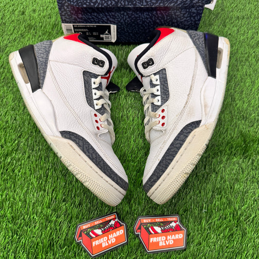 Jordan 3 Retro SE Fire Red Denim (2020) SIZE 10M/11.5W