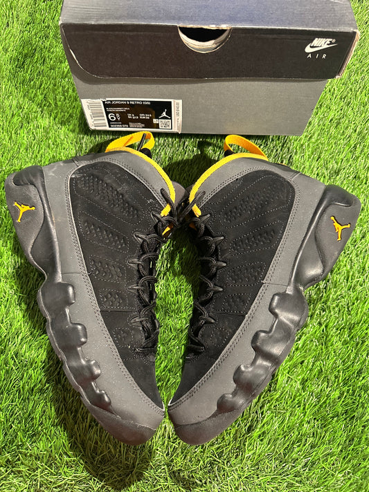 Jordan 9 Retro Dark Charcoal University Gold (GS)