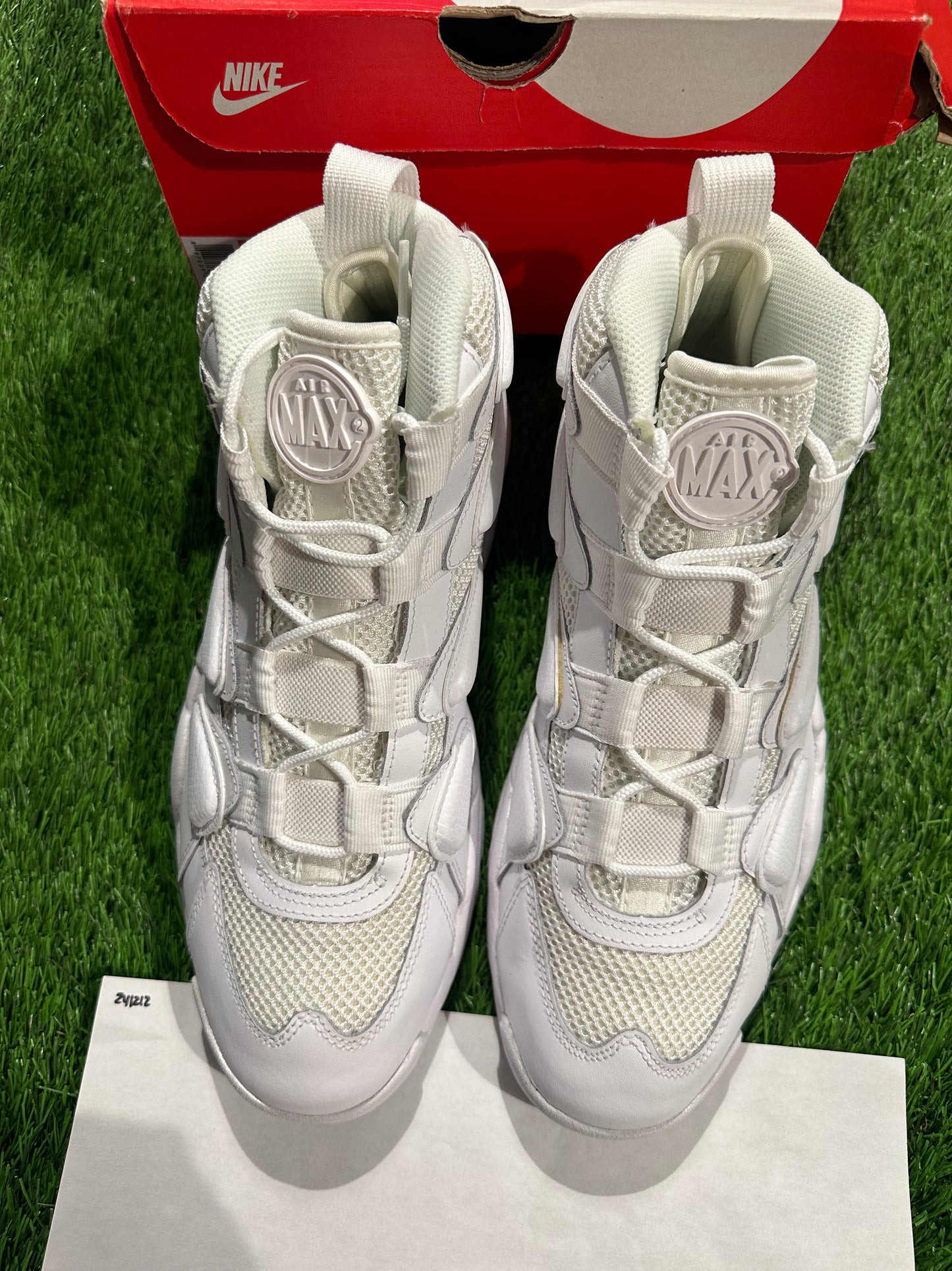 Air Max 2 Uptempo 94 Triple White SIZE 9M/10.5W