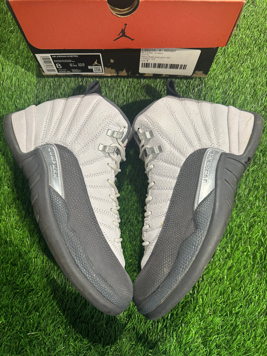 Jordan 12 Retro White Dark Grey SIZE 8M/9.5W