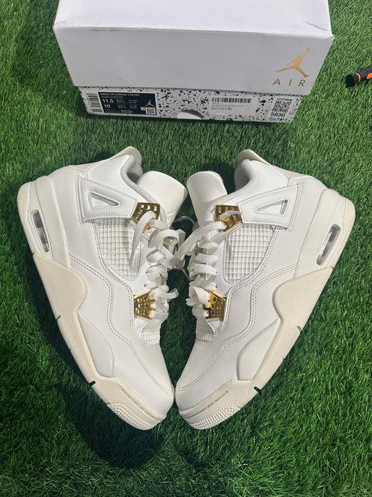 Jordan 4 Retro Metallic Gold (Women's)