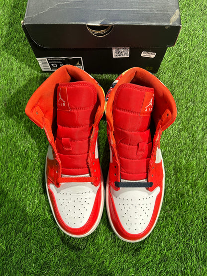 Jordan 1 Mid Barcelona Sweater Red Patent