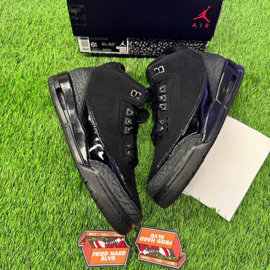 Jordan 3 Retro Black Cat (2025) (GS) SIZE 6.5Y/8W