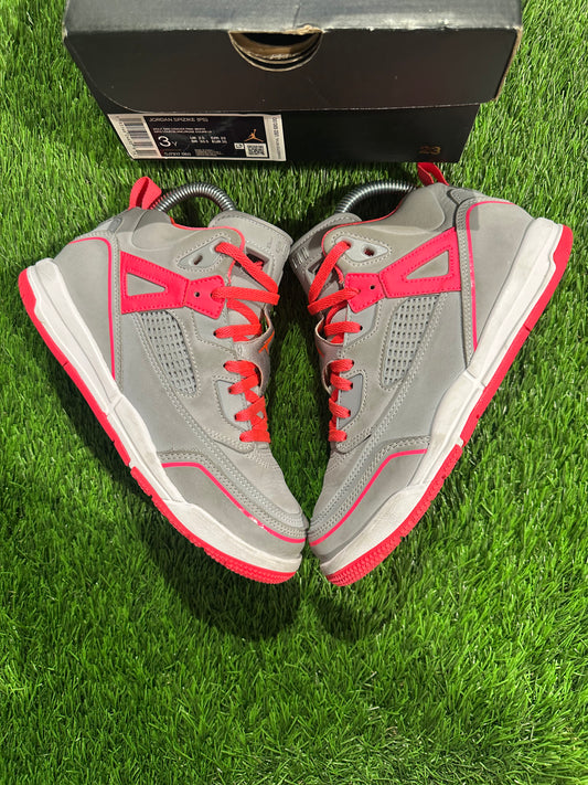 Jordan Spizike Wolf Grey Racer Pink (PS) SIZE 3Y/4.5W