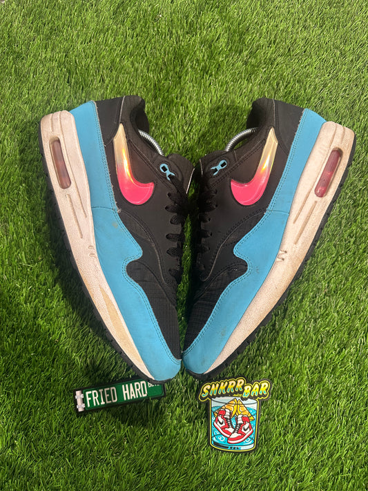 Nike Air Max 1 Jelly Swoosh Black Fuchsia Blue Fury