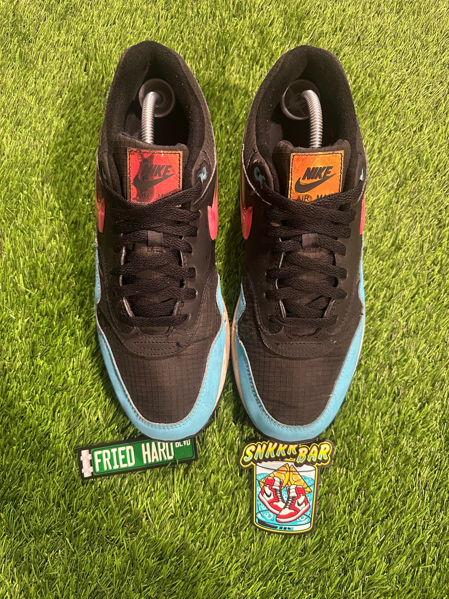 Nike Air Max 1 Jelly Swoosh Black Fuchsia Blue Fury