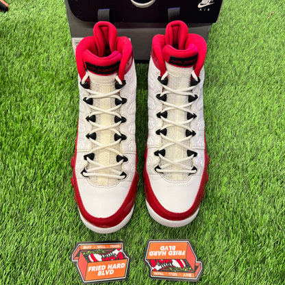 Jordan 9 Retro White Gym Red (GS) SIZE 6.5Y/8W