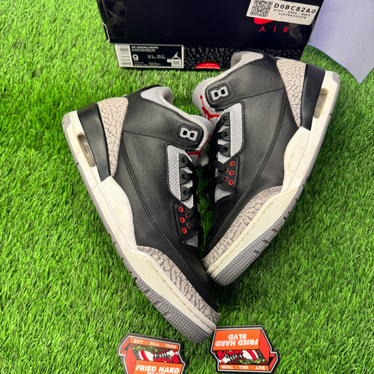 Jordan 3 Retro OG Black Cement (2024) SIZE 9M/10.5W