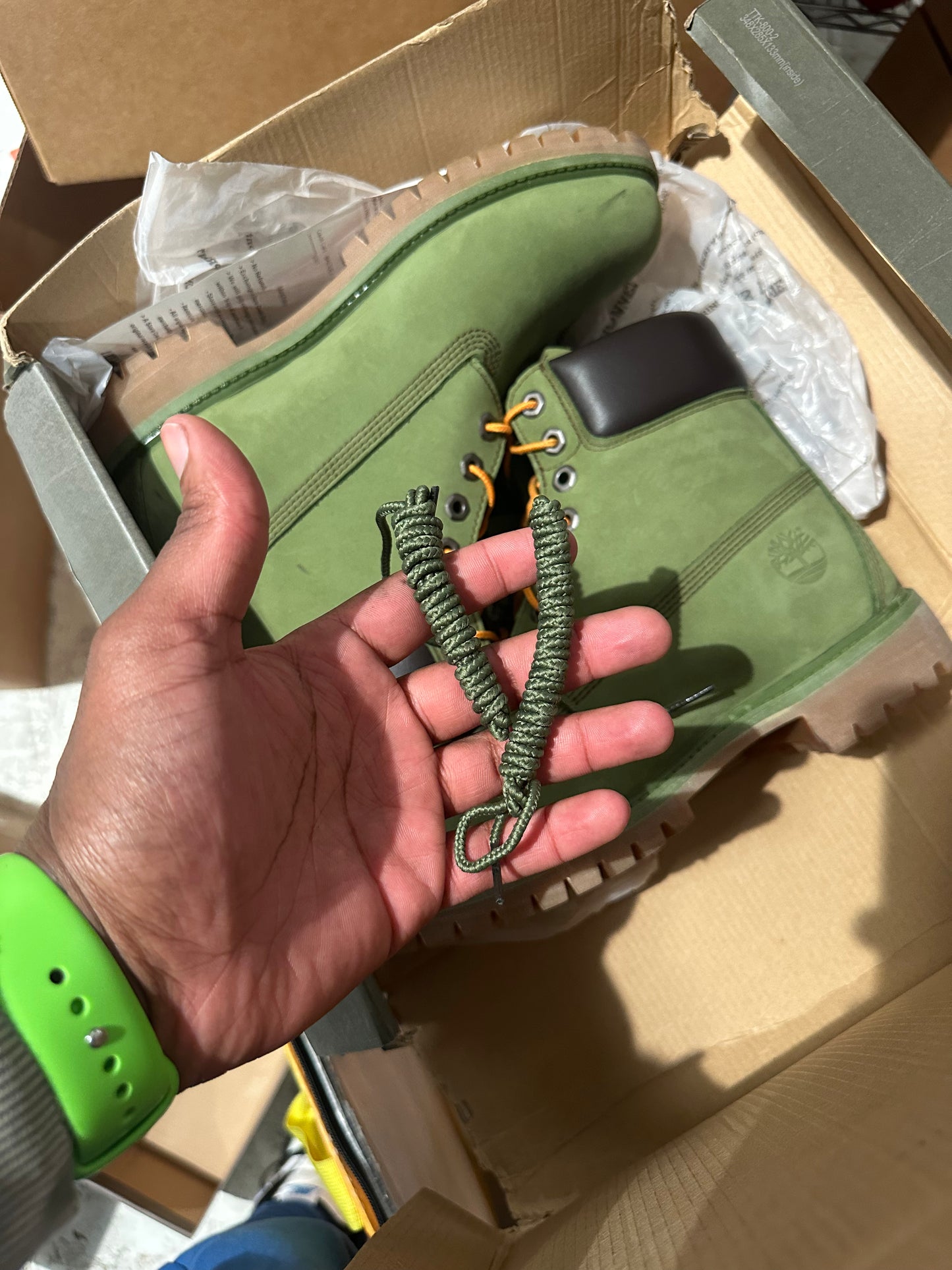 Timberland Men's 6 Inch Premium Waterproof Nubuck Boots Olive Green