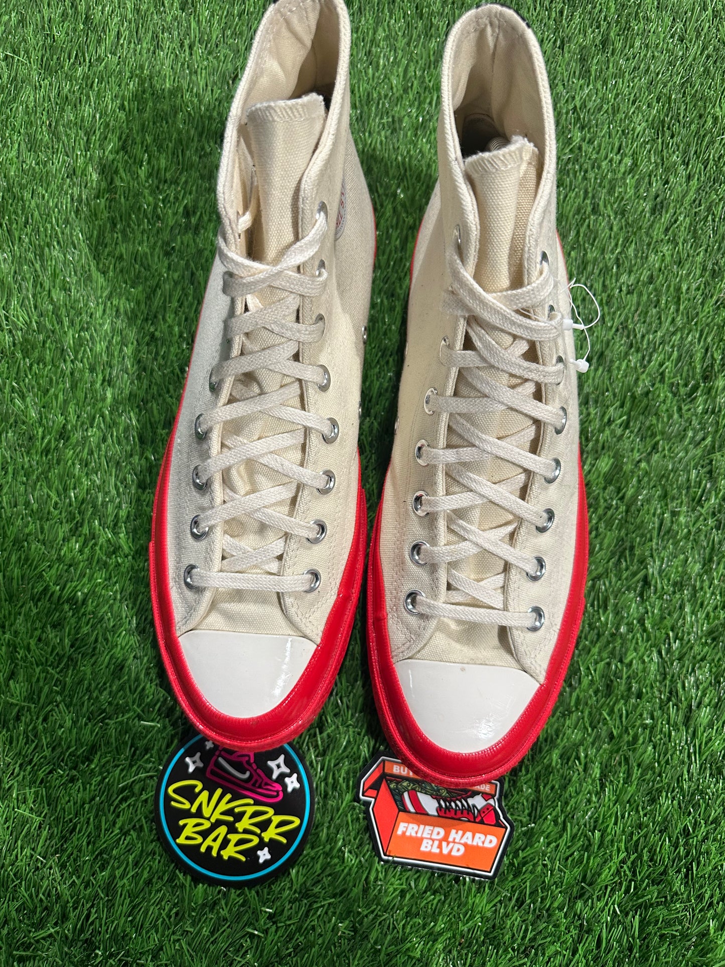 Converse Chuck Taylor All Star 70 Hi Comme des Garcons PLAY Egret Red Midsole