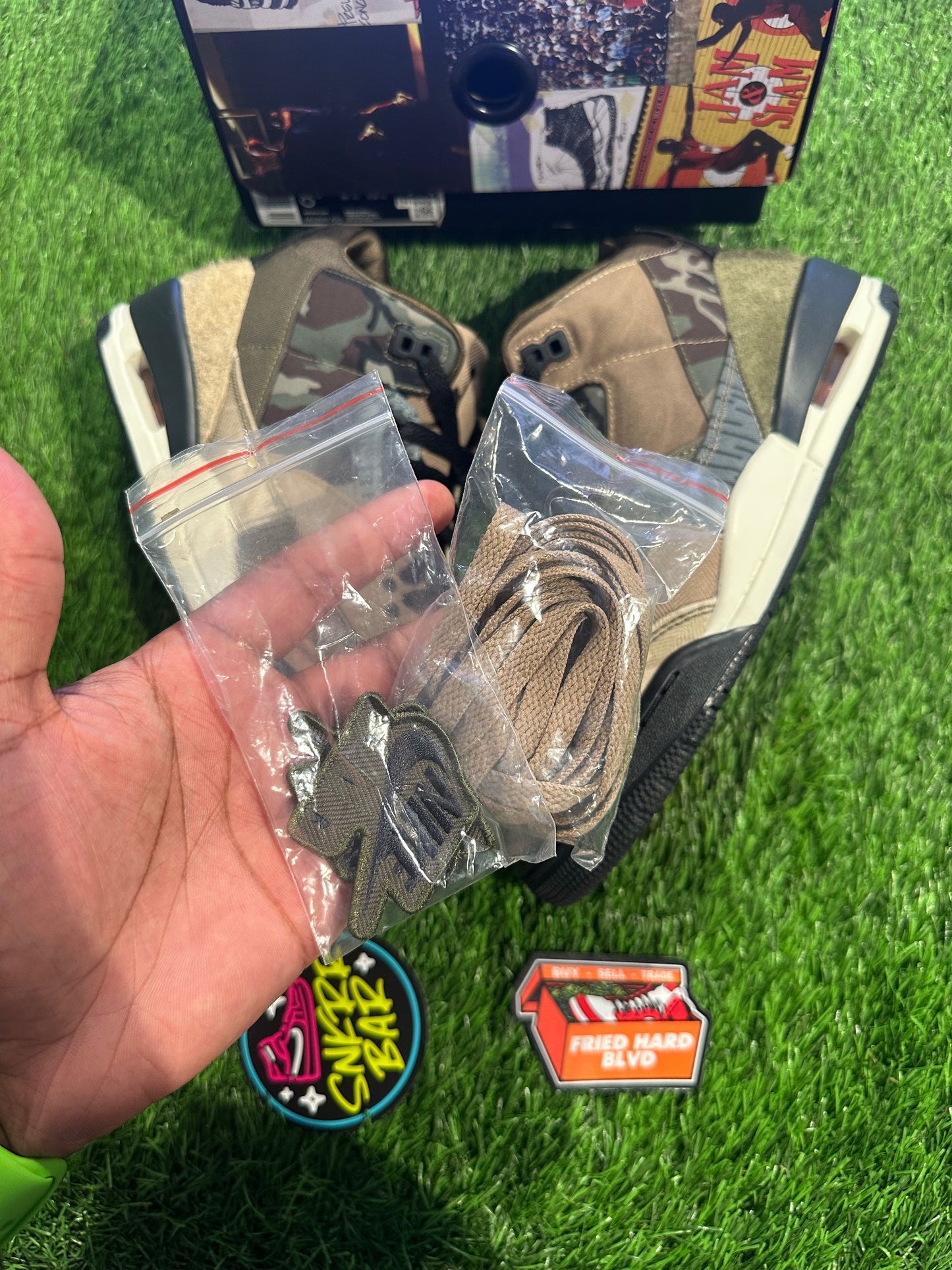 Jordan 3 Retro Patchwork Camo SIZE 8.5M/10W