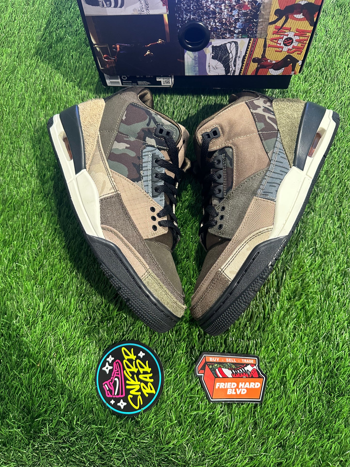 Jordan 3 Retro Patchwork Camo SIZE 8.5M/10W
