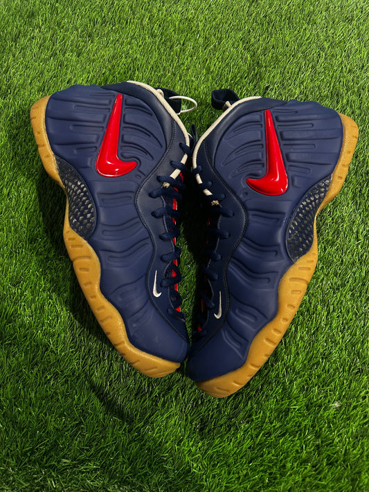 Nike Air Foamposite Pro Blue Void University Red