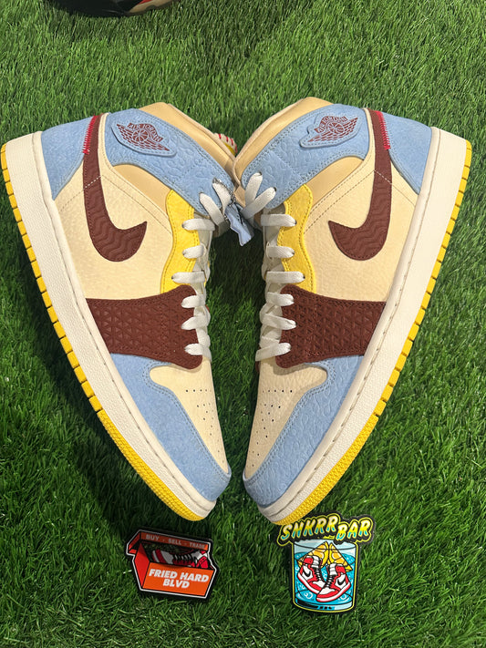 Jordan 1 Mid SE Fearless Maison Chateau Rouge