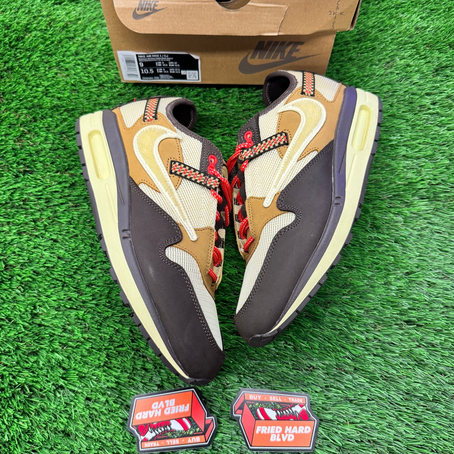 Air Max 1 Travis Scott Cactus Jack Baroque Brown SIZE 9M/10.5W