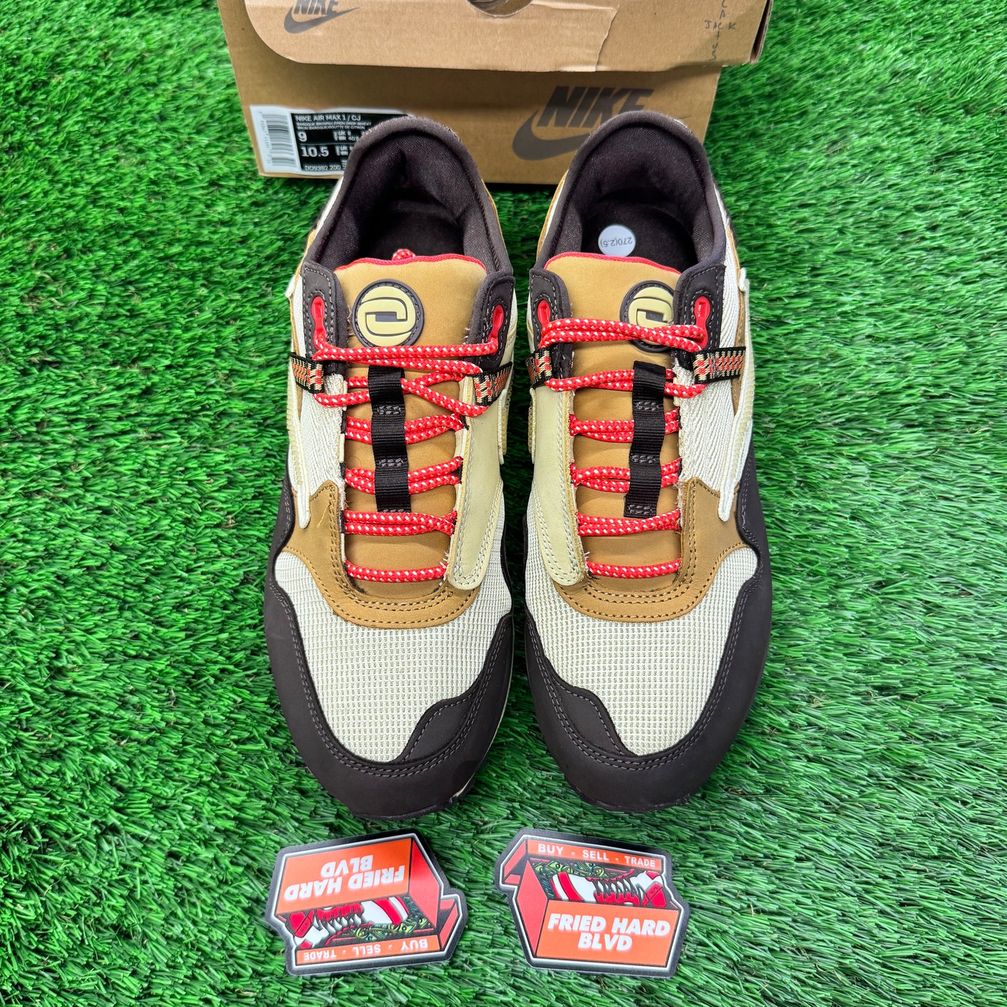 Air Max 1 Travis Scott Cactus Jack Baroque Brown SIZE 9M/10.5W