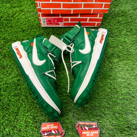 Air Force 1 Mid Off-White Pine Green SIZE 8M/9.5W