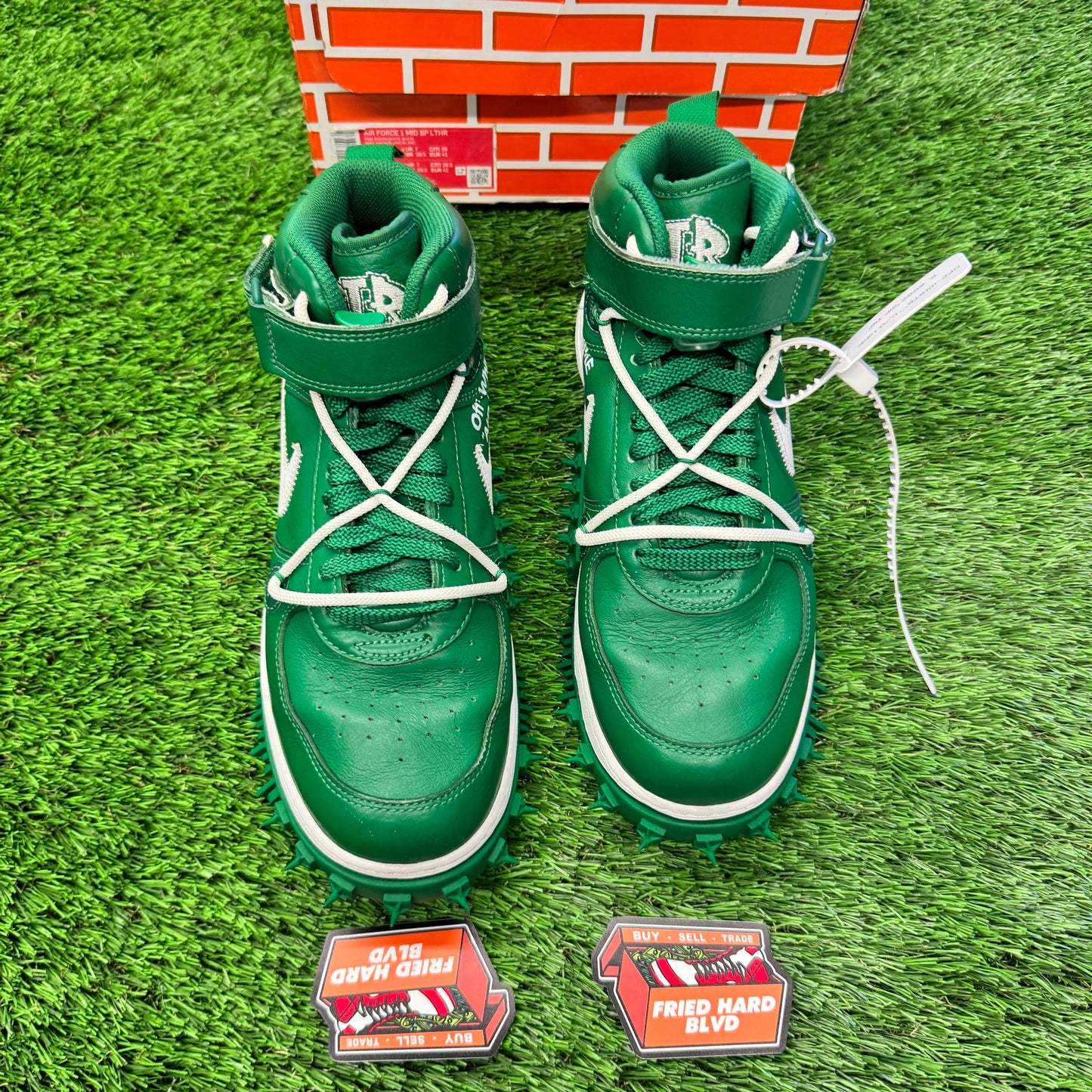 Air Force 1 Mid Off-White Pine Green SIZE 8M/9.5W