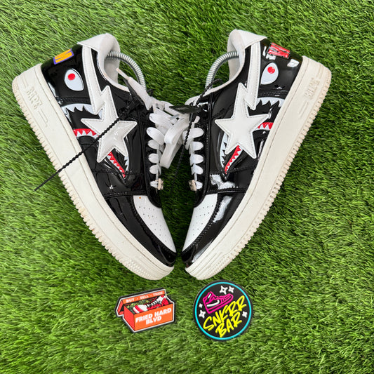 A Bathing Ape Bape Sta Low Color Block Shark Black