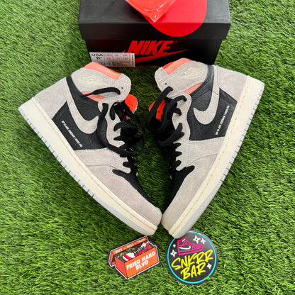 Jordan 1 Retro High Neutral Grey Hyper Crimson
