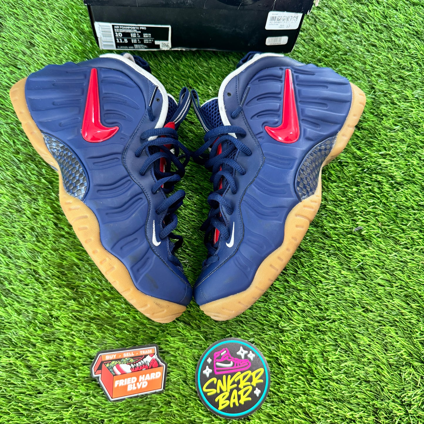 Nike Air Foamposite Pro Blue Void University Red