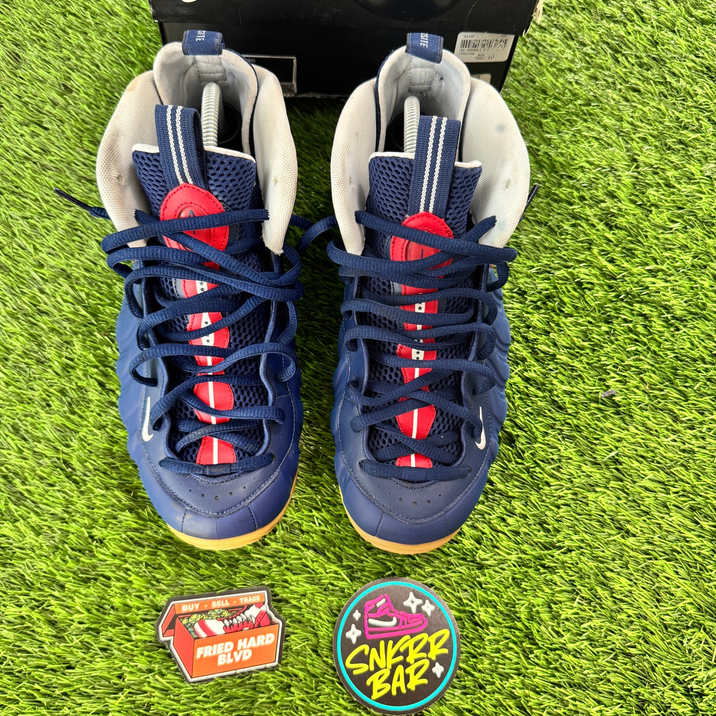 Nike Air Foamposite Pro Blue Void University Red
