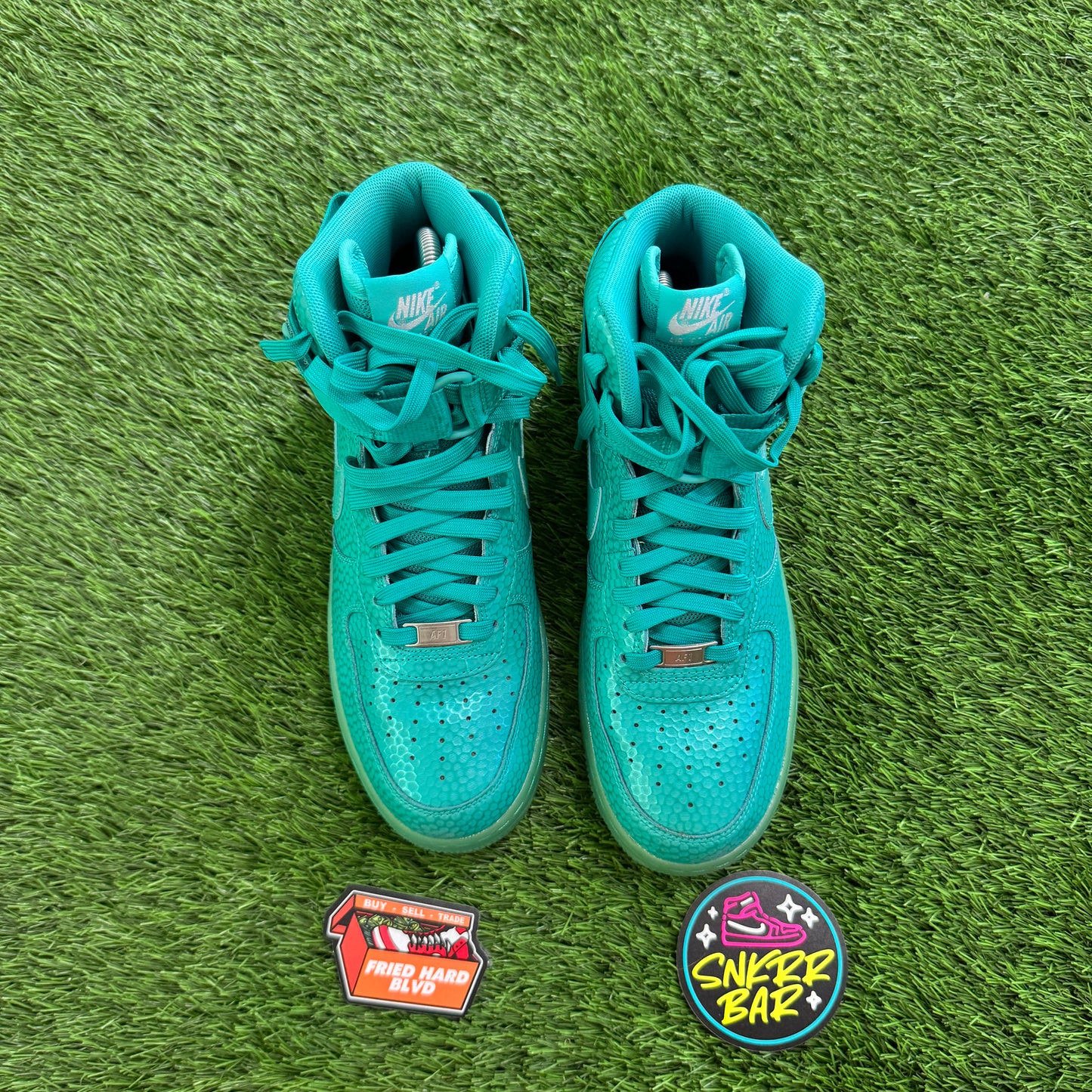 Nike Air Force 1 Hi Premium Light Retro Easter Green Teal (2015)