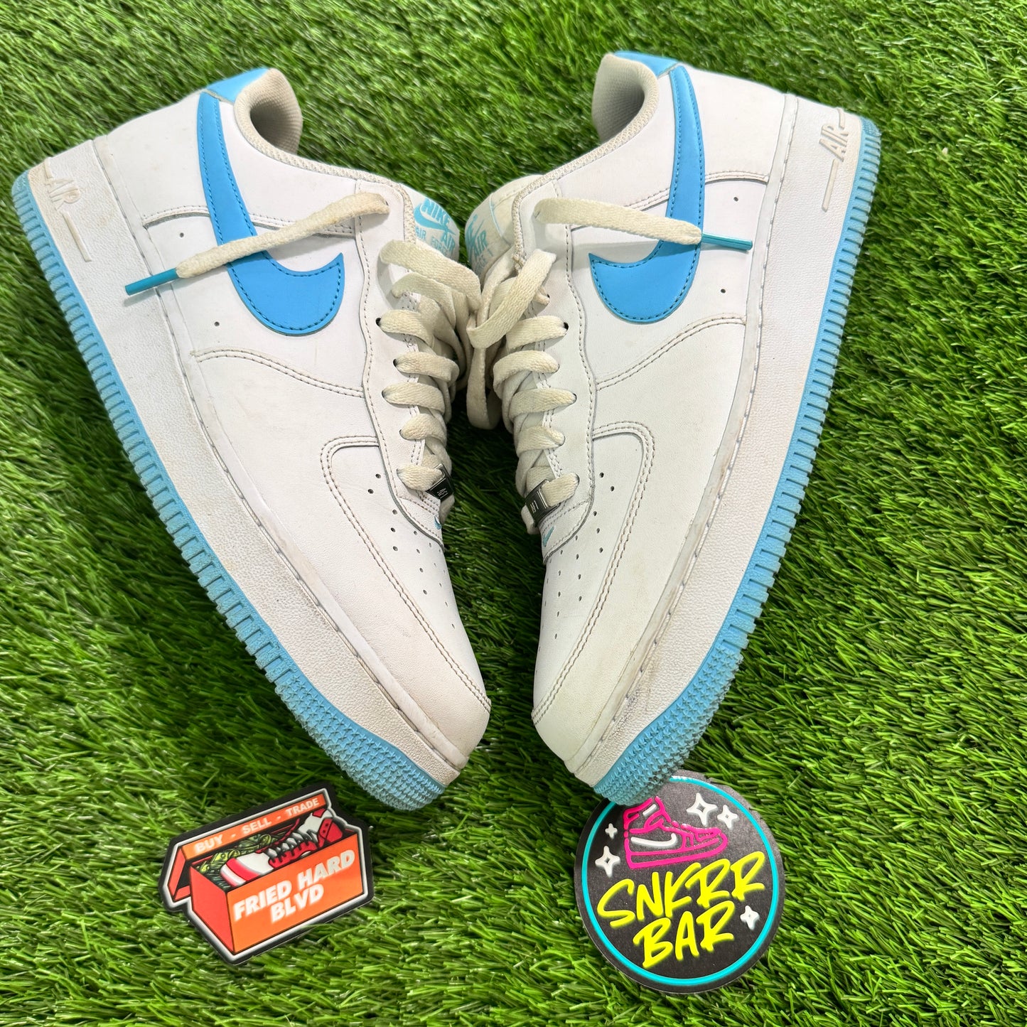 Nike Air Force 1 Low '07 White Aquarius Blue