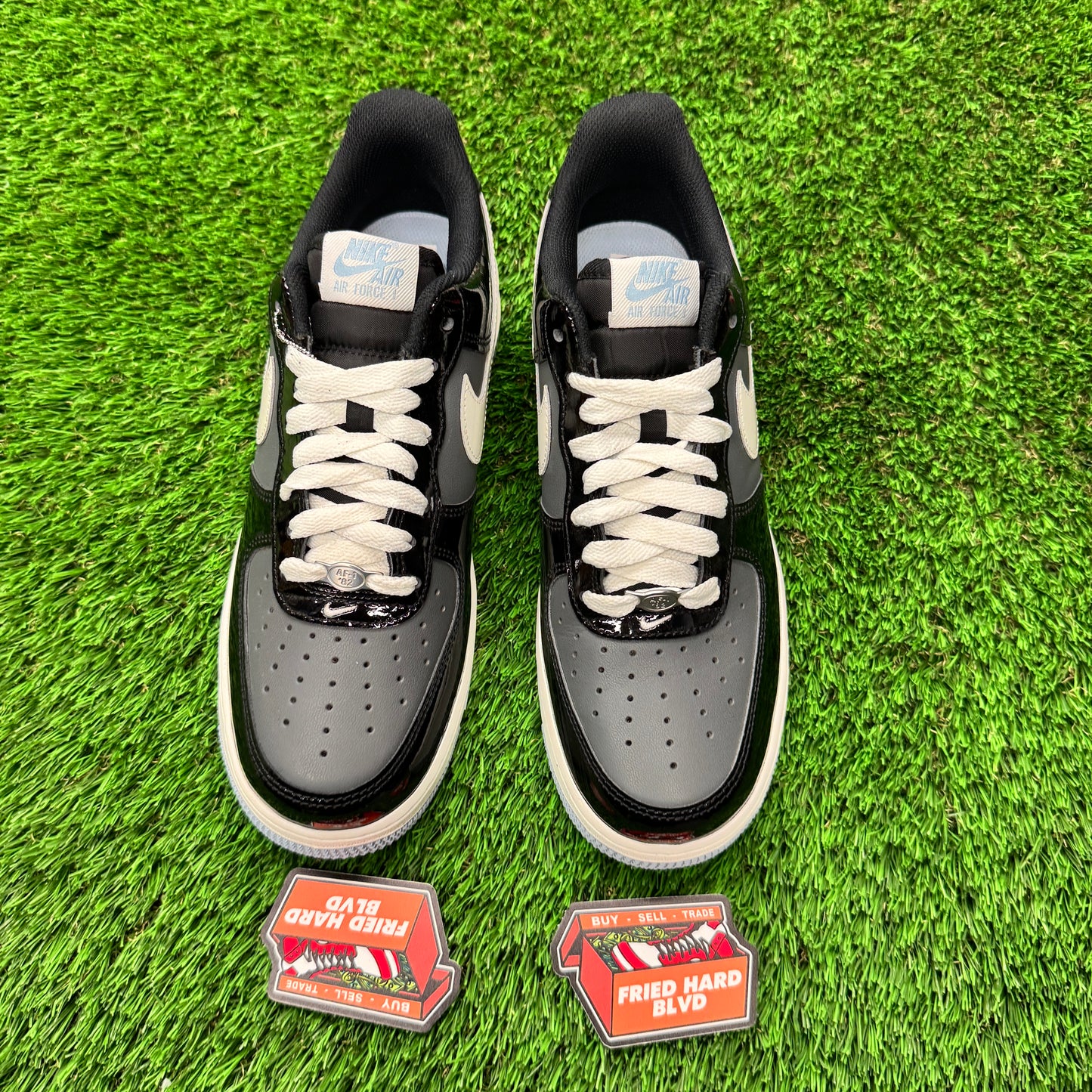 Nike Air Force 1 Low Black Iron Grey Patent 9M/10.5W