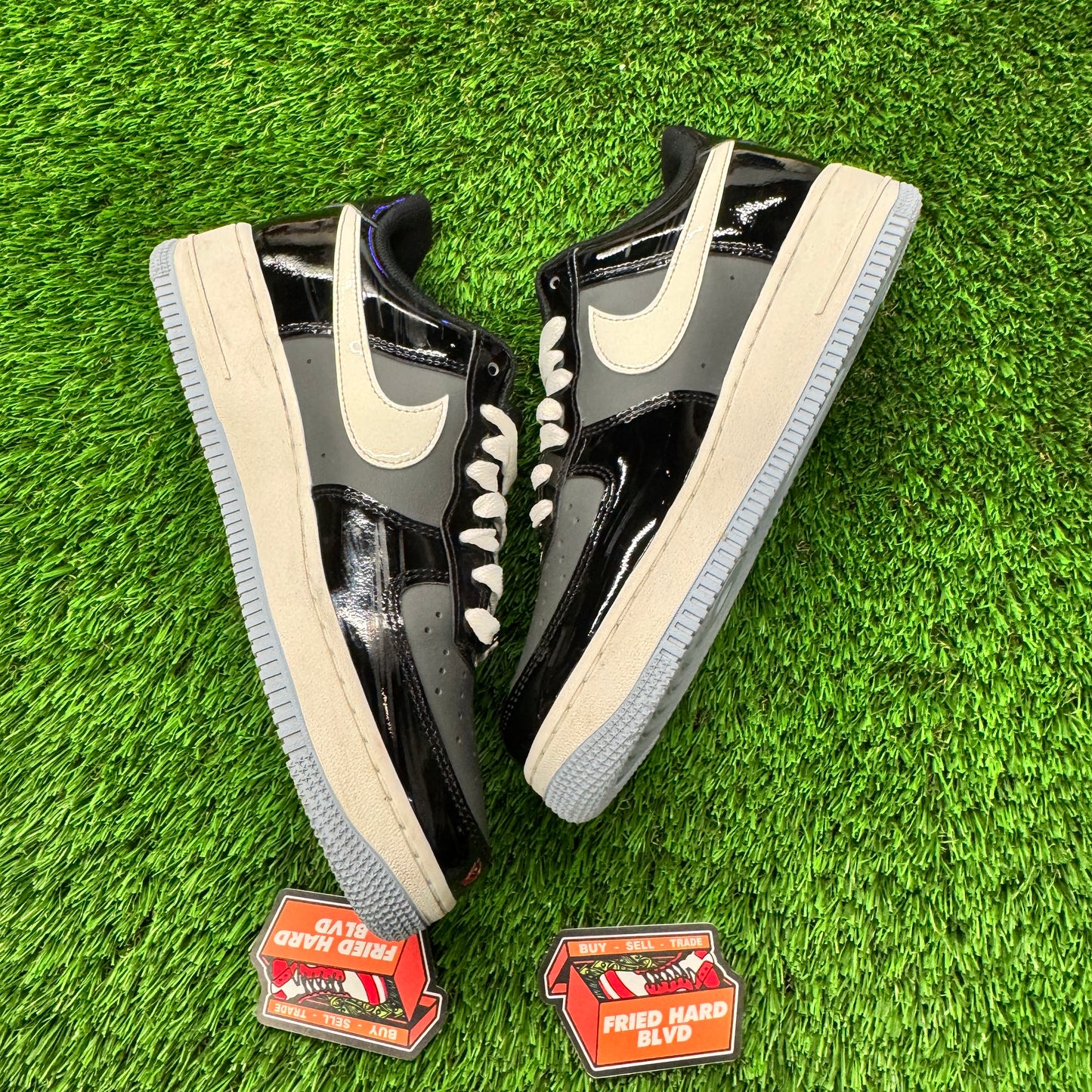 Nike Air Force 1 Low Black Iron Grey Patent 9M/10.5W