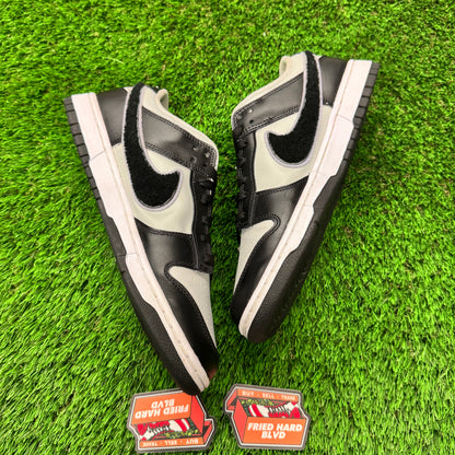 Nike Dunk Low Chenille Swoosh Black Grey 10M/11.5W