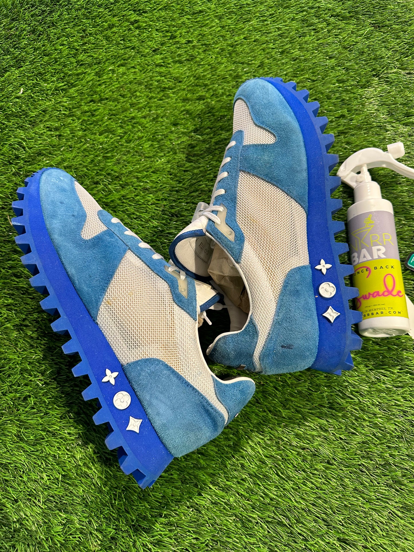 Louis Vuitton Men's Runner Sneakers Mesh and Suede
