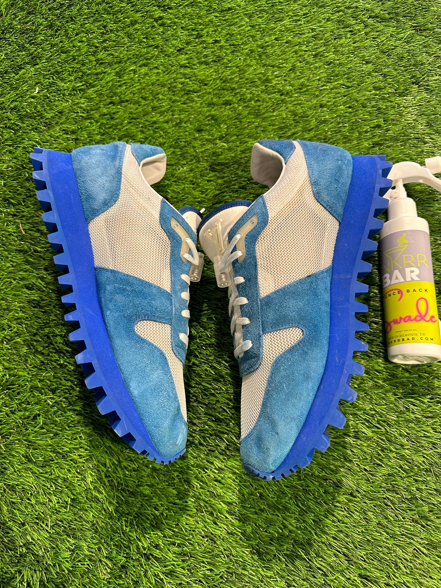 Louis Vuitton Men's Runner Sneakers Mesh and Suede