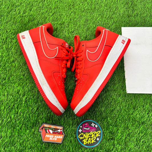 Nike Air Force 1 Low 07 Picante Red White 8M/9.5W
