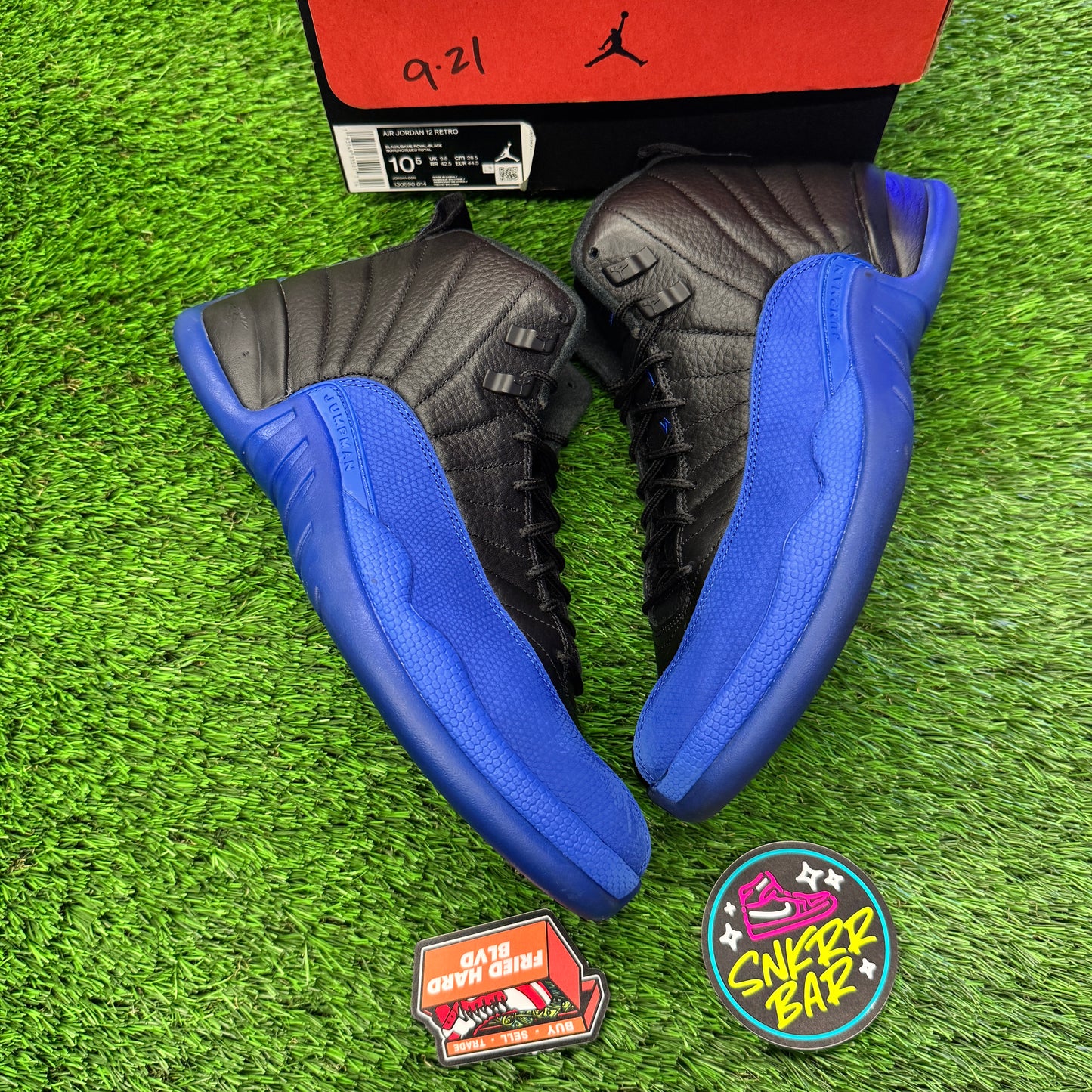 Jordan 12 Retro Black Game Royal 10.5M/12W