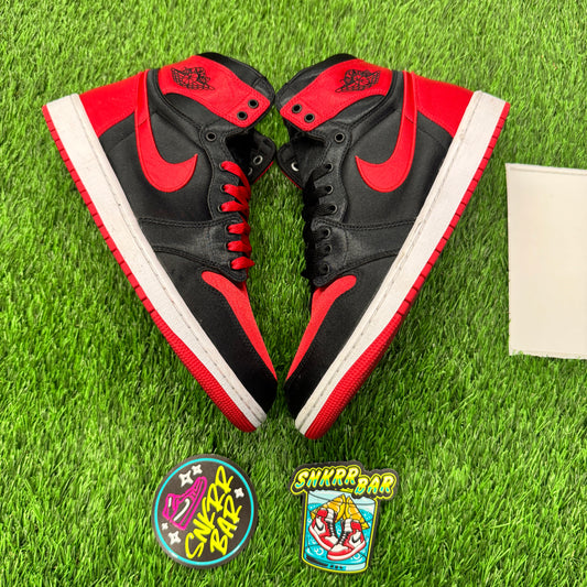 Jordan 1 Retro High OG Satin Bred (Women's) SIZE 10M/11.5W