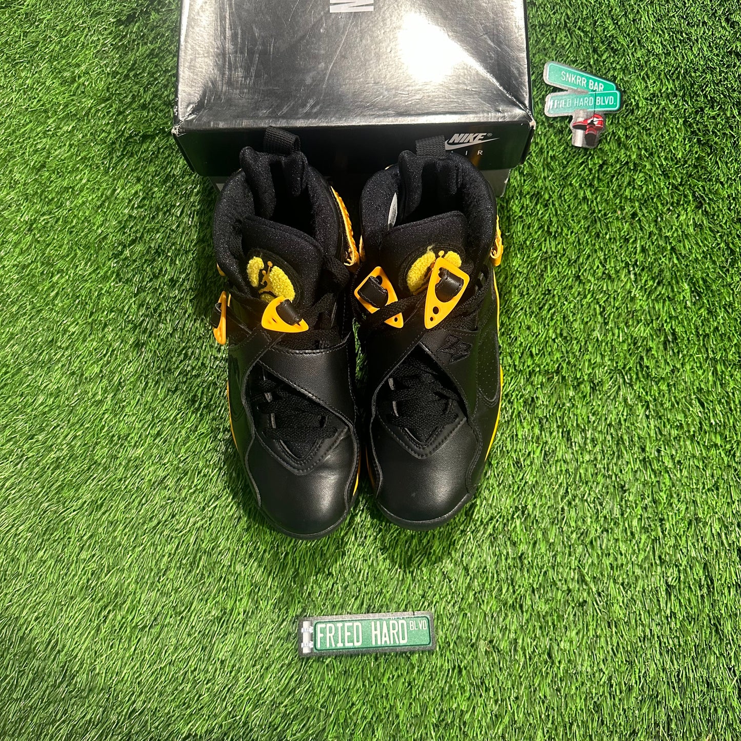 Jordan 8 Retro Taxi Yellow Black (Women's) 4Y/5.5W