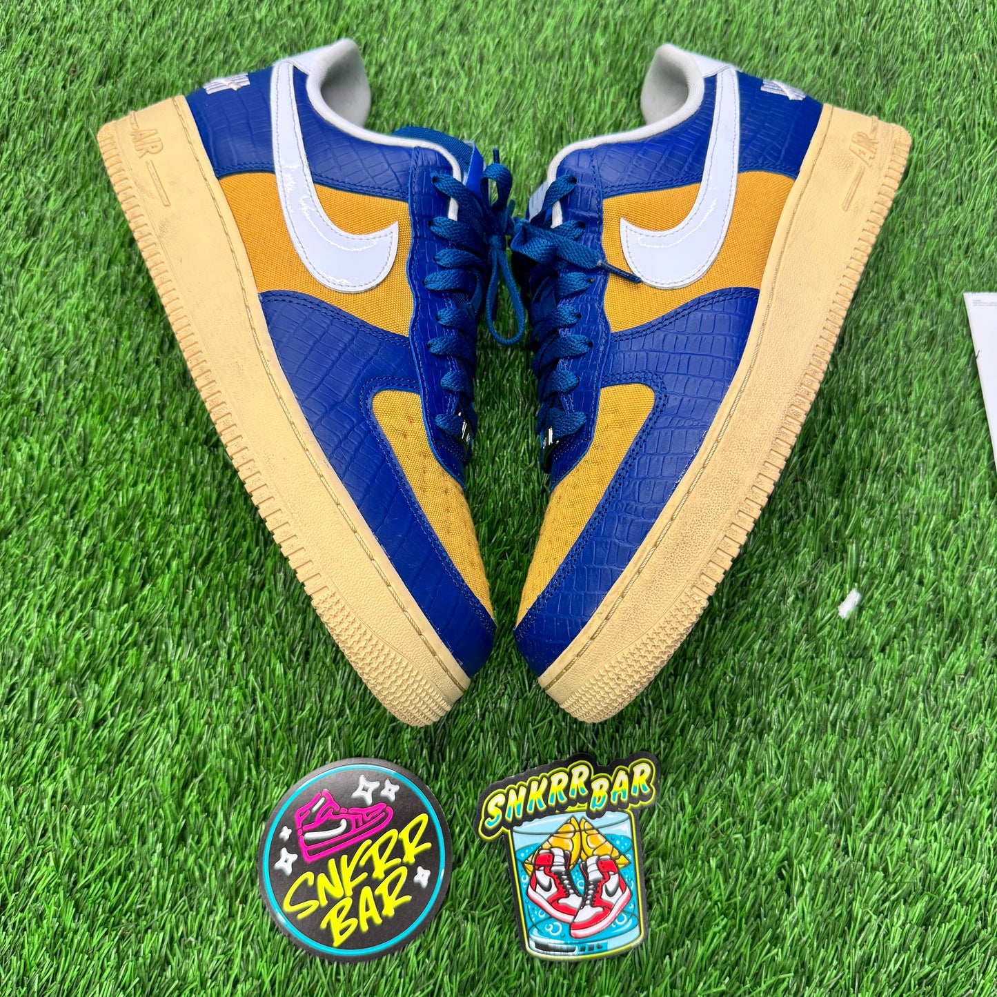 Air Force 1 Low SP Undefeated 5 On It Blue Yellow Croc SIZE 10.5M/12W