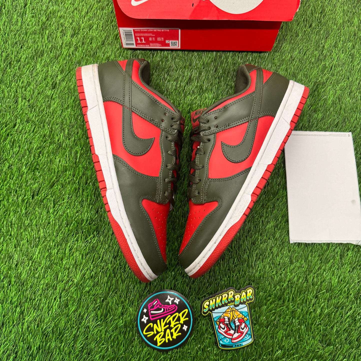 Dunk Low Mystic Red Cargo Khaki SIZE 11M/12.5W