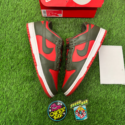 Dunk Low Mystic Red Cargo Khaki SIZE 11M/12.5W