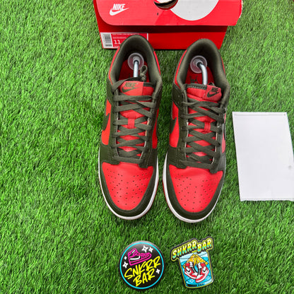 Dunk Low Mystic Red Cargo Khaki SIZE 11M/12.5W